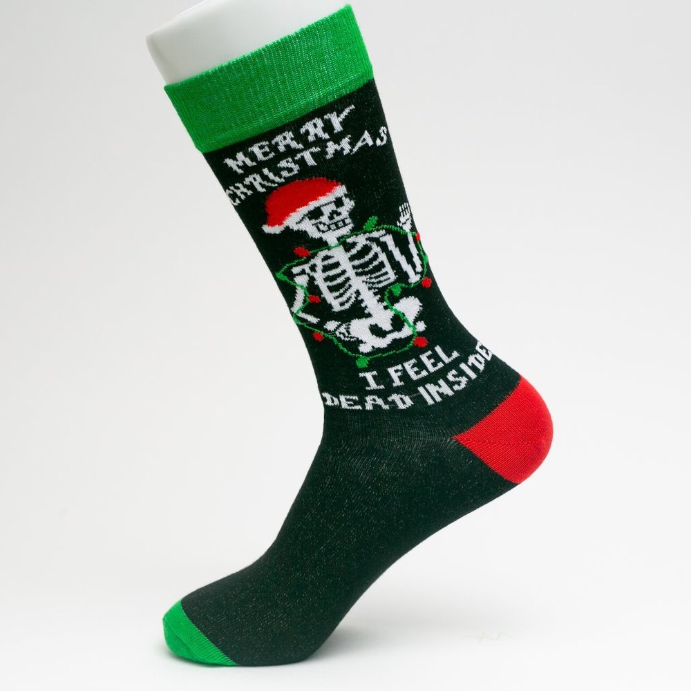 I Feel Dead Inside Themed Mid Calf Length Socks
